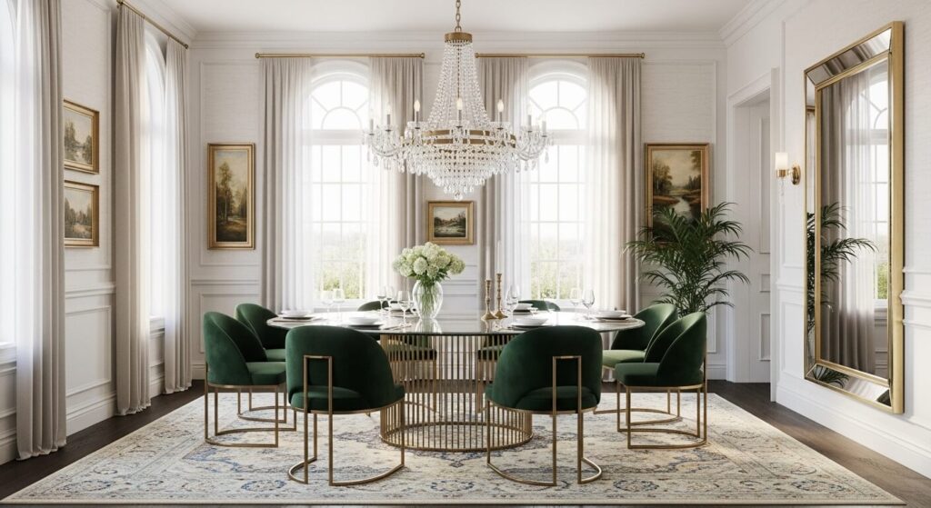 Adds Modern Sophistication to Larger Dining Rooms