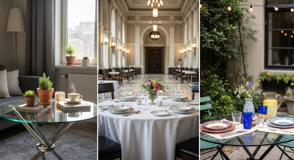 Advantages of a round table with glass top