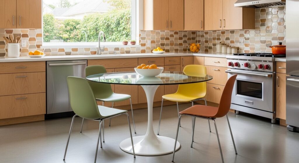 Pedestal Base for Glass Table Top: Clean & Compact