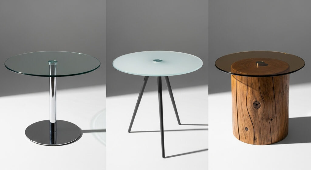Types of 30 Inch Glass Table Tops
