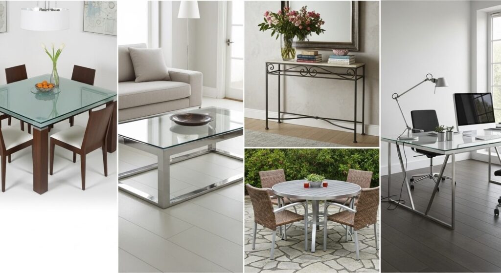 Types of Tables That Suit Beveled Glass Tops