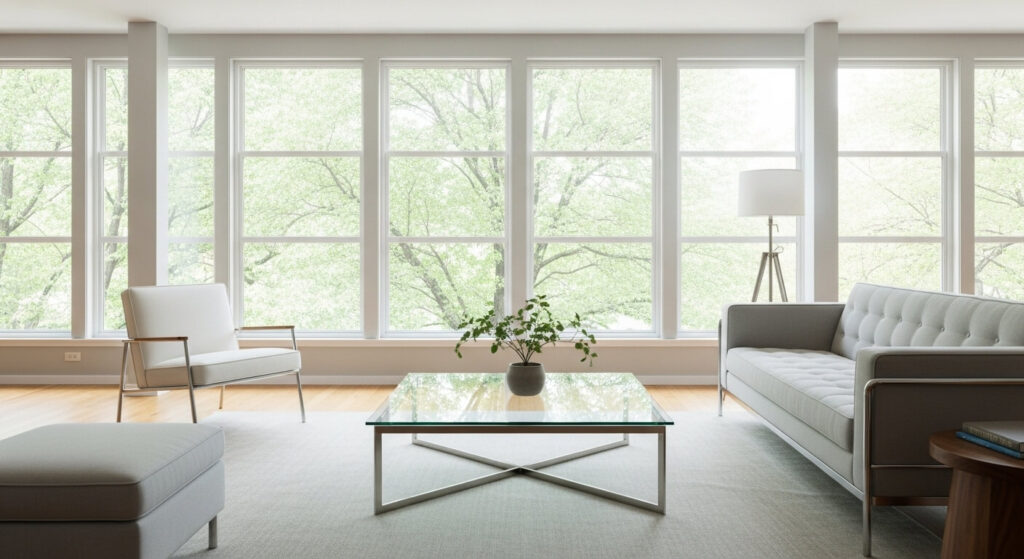 Visual Space Maximization with Square Glass Tops