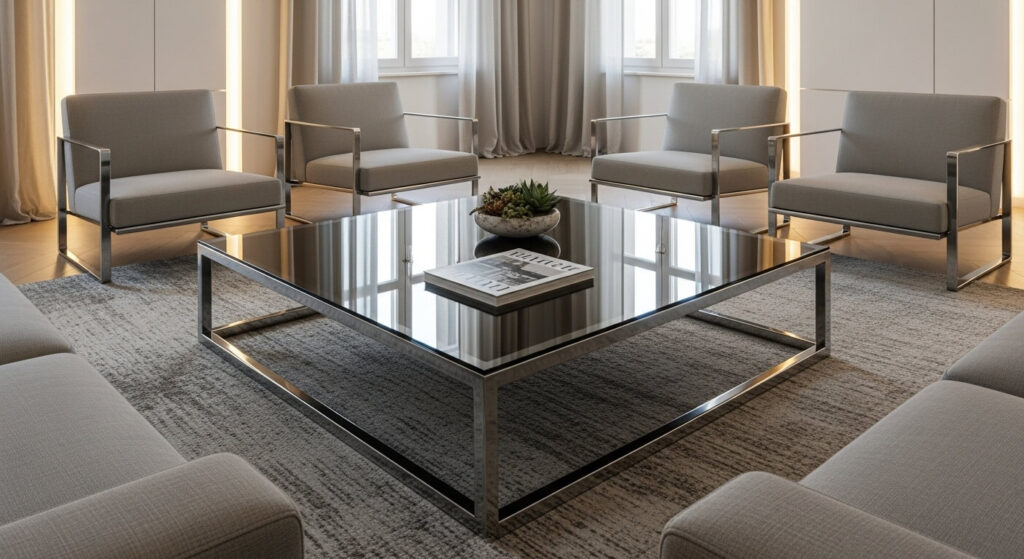 What Makes a Stainless Steel Coffee Table with Glass Top So Popular