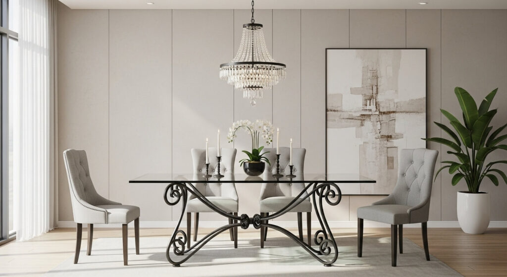 What Makes a Wrought Iron Dining Table Glass Top So Special