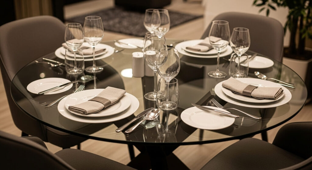 Why a round table with glass top is a timeless choice