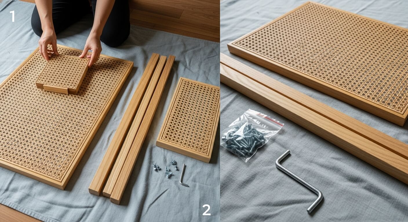 Assembly Manual for Rattan Coffee Table with Glass Top