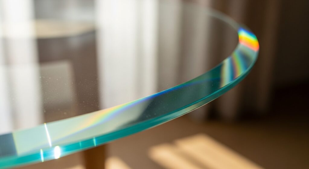 glass table top beveled edge