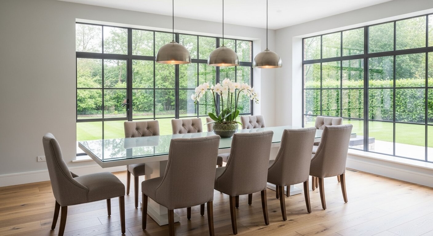 glass top dining room tables rectangular