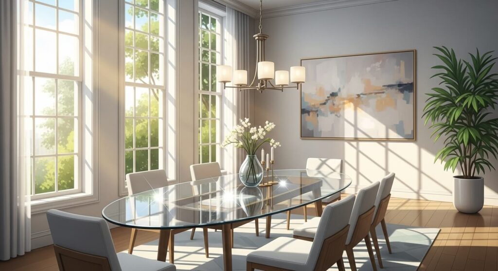 Why choose an oval glass top dining room table
